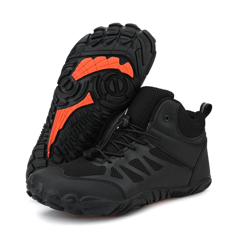 2024 new spring outdoor breathable five-finger mid-top men's casual shoes light sports hiking hiking shoes