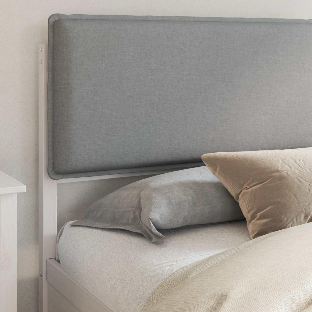 Bed Frame with Upholstered Headboard Light Grey 180 X 200 Cm