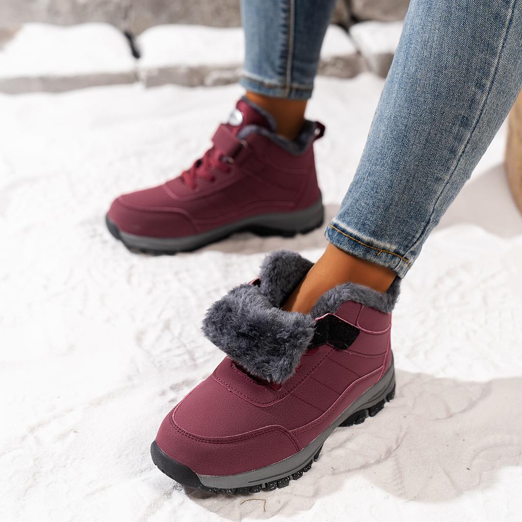 Botas de Neve para Clima Frio Extremo - Sapatos de Inverno Térmicos Isolados para Serviço Pesado com Solas de Borracha Antiderrapantes, Botas de Montanhismo com Cadarço