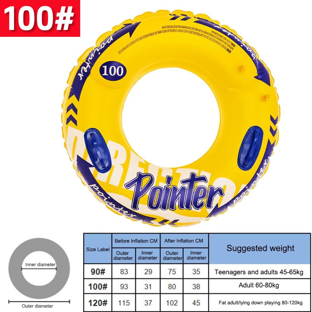 Thickened Swim Ring Float with Handle Swimming Circle Swimming Ring for Kids Adults for Swimming Pool Party Decorations