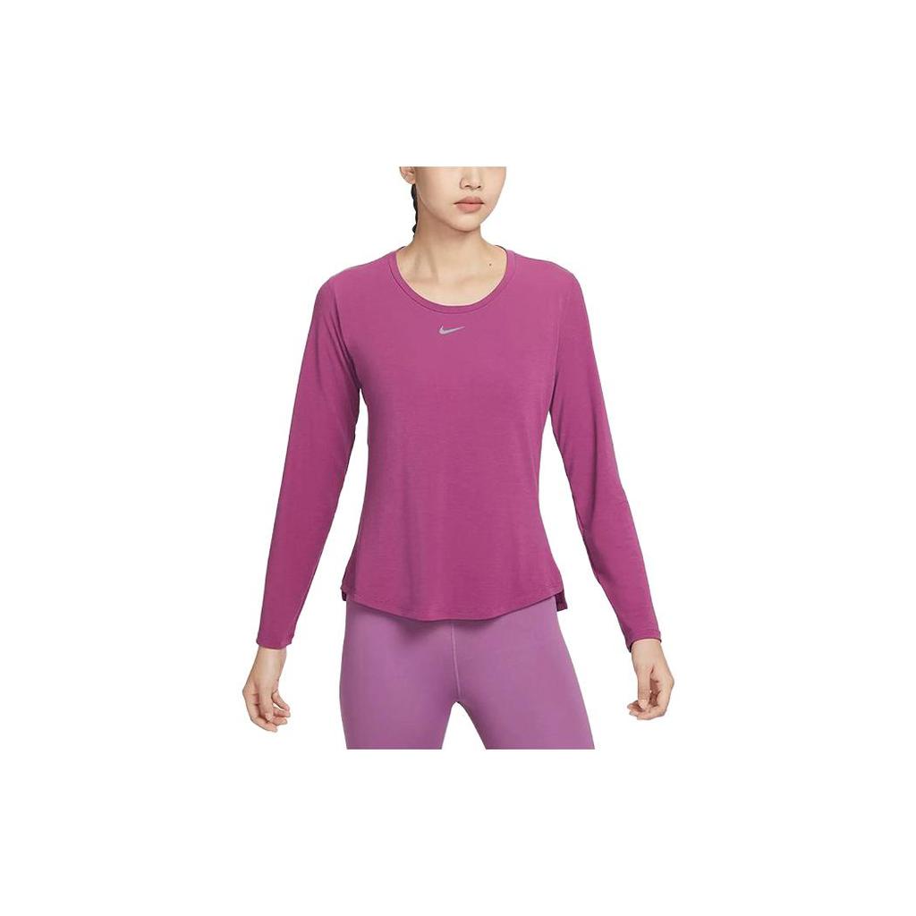 Nike T Shirts Women's Purple Crew Neck Moderate Straight Fit DD0621-653