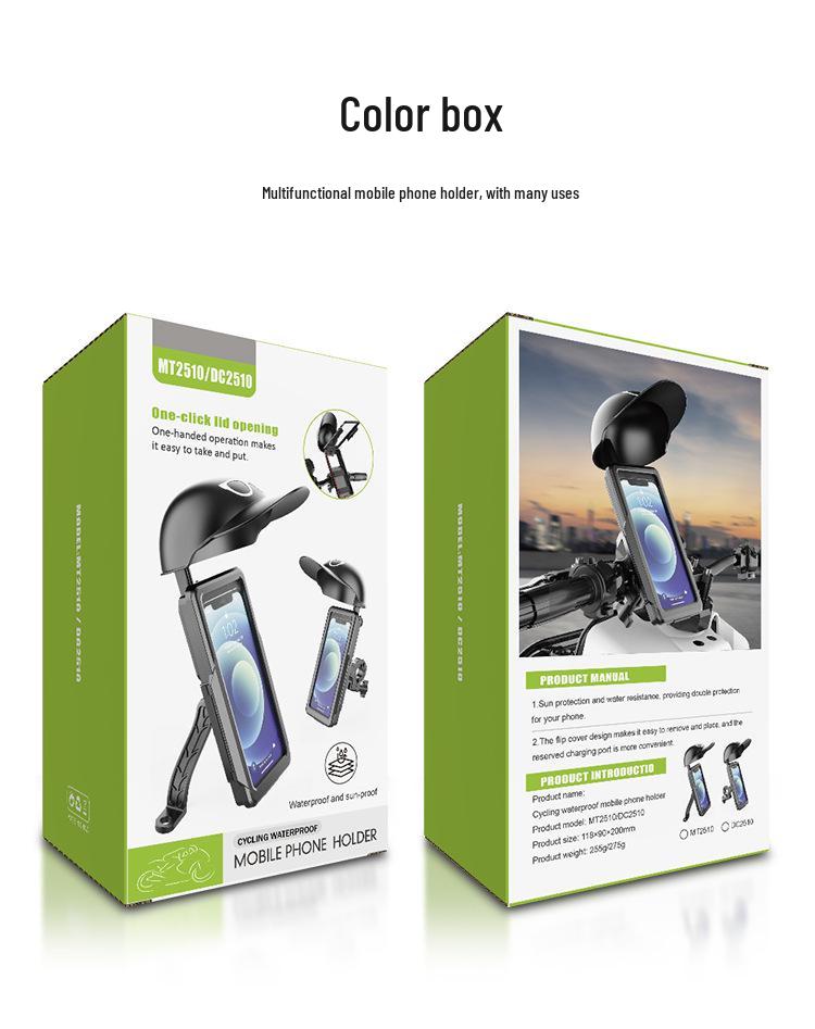Wasserdichte Hut-Handyhalterung für Radfahren & Motorräder - Universelle Navigationshalterung