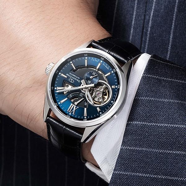 Orient Men's RK-AV0006L (Contemporary Modern Skeleton Men's) Round Watch Black Stainless