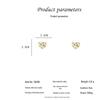 925 Sterling Silver Floral Heart Stud Earrings - Simple Forest Style, Fresh & Fashionable for Women