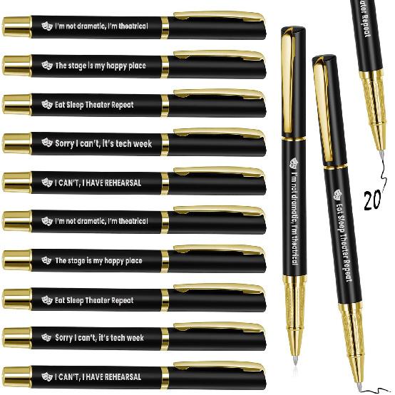 Theater Gifts 10PC Theatre Life Ballpoint Pens Broadway Musical Theater Gift for Directors, Actors, Music Teachers, Students, Musicians