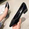 Fashion Trendy Minimalist Women's Shoes 2024 New Soft Leather Breathable Shallow Mouth Pointed High Heels Wear-resistant Women's Shoes