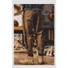 American Retro Workwear Men Thickened Velvet Autumn Winter Loose Leggings Versatile Outdoor Casual Trousers