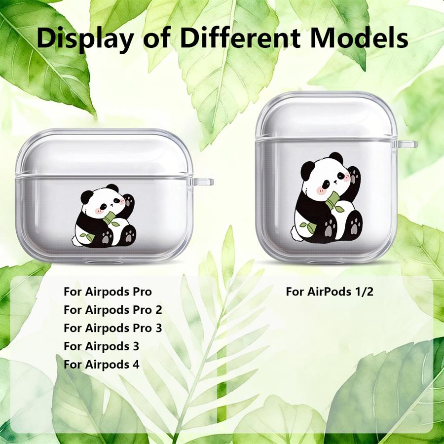 Cute Cartoon Panda Clear Earphone Cases Cover Case For Airpods 3 1 Pro2 4 2 Pro Pro3