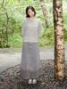 AYIHOLIC CASHMERE Deep-Dyed Vintage Long Skirt