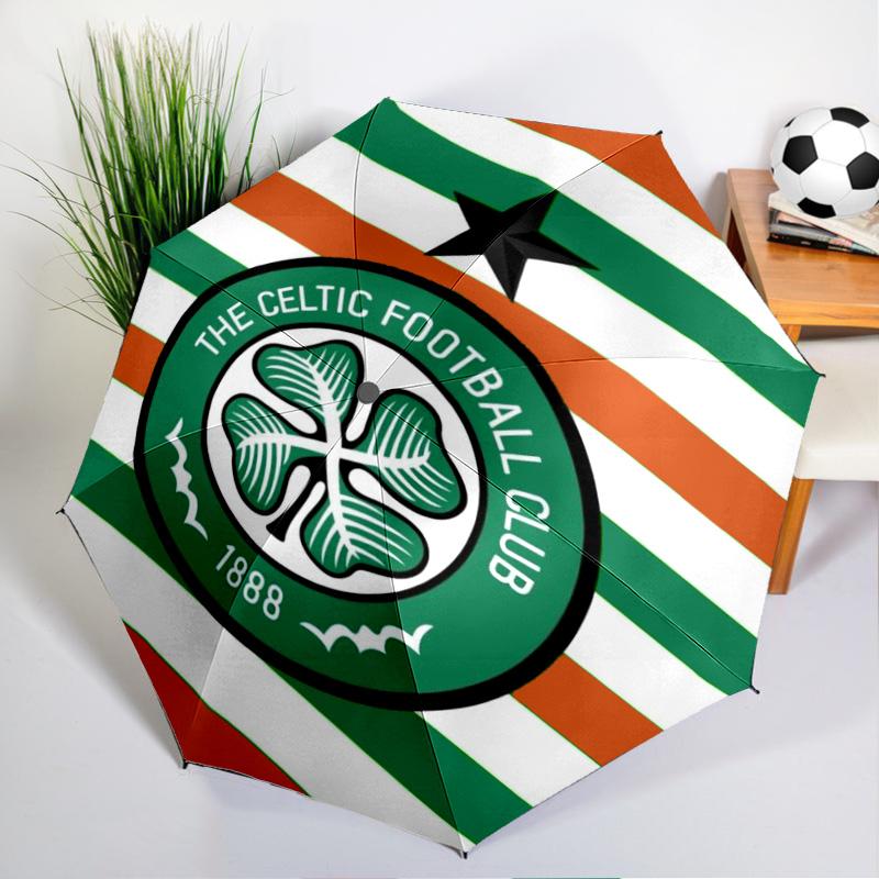 Cel-tic Football Club Crest Printed Automatic Umbrella, 8-Frame for Travel, camping, Casual Umbrella, Essential Gift for  for family and friends