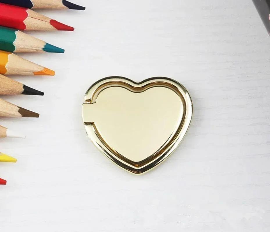 Heart Pattern Mobile Phone Finger Ring Holder Phone Accessories золотистый