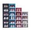 Transparent Foldable Plastic Shoe Storage Box for Men's Shoes – Colorful Home Organization Solution