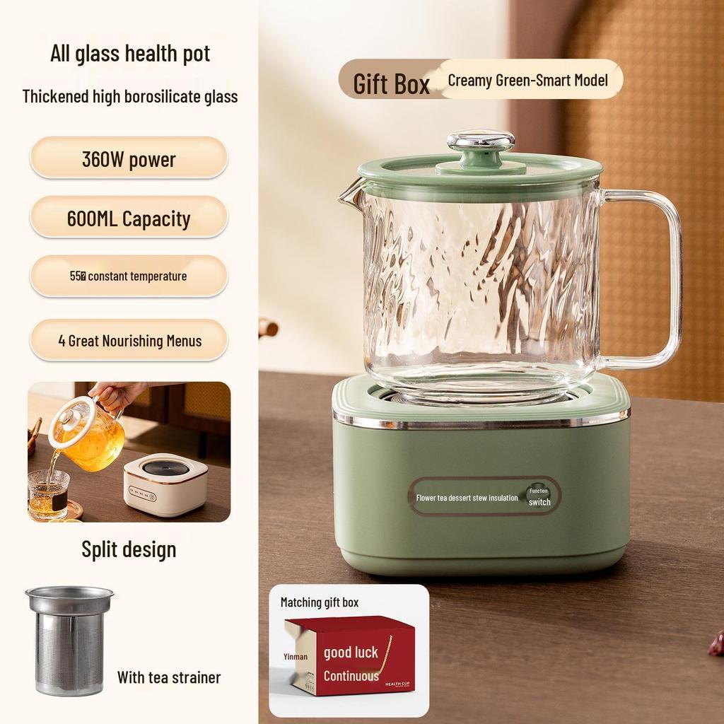 All-Glass Electric Tea Maker: Multifunctional Kettle for Home & Office