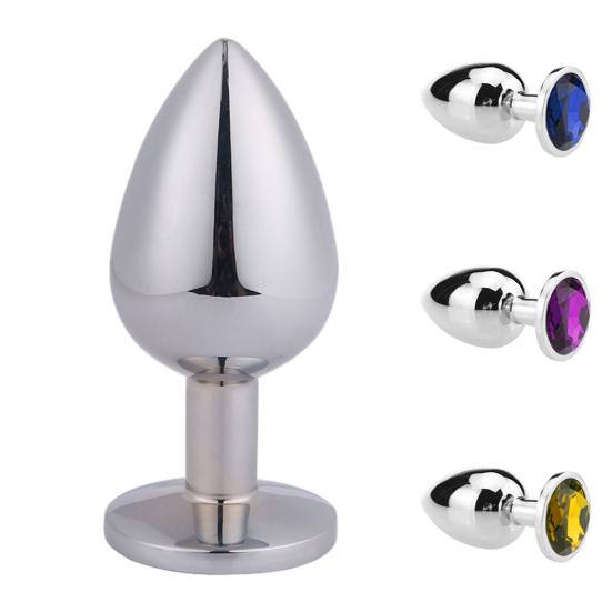 Faux Diamond Anal Plug Penis Dildo Vagina Massage Couple Masturbation Sex Toy