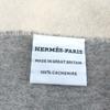 Excellent HERMES Scarf Large double-faced fringed with Serie embroidery cashmere Used