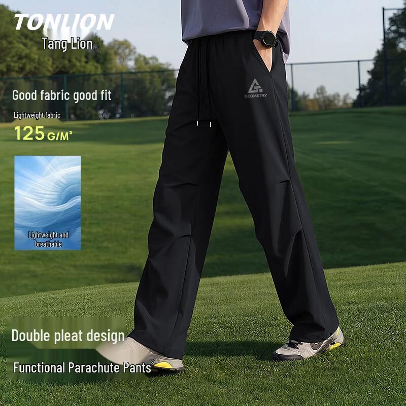 TonLion Men s Summer Ice-Feel Loose Straight Casual Pants L