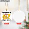 1pc Gen Z Style Funny I Survived 67 Days of School Acrylic Ornament Hanging Decor Gift for Teachers Students