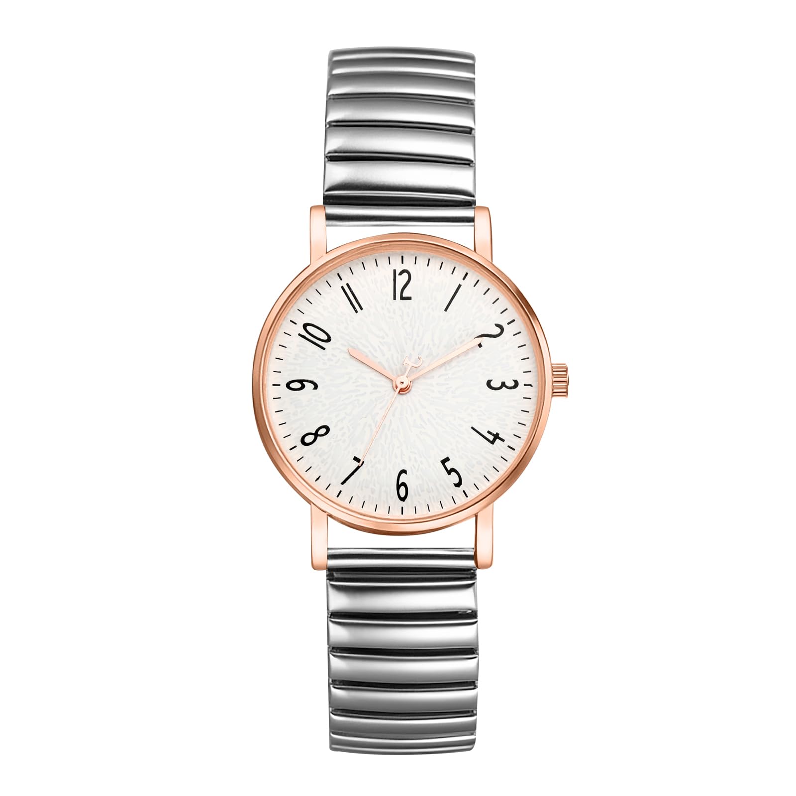

Women s Watch: Cute and Stylish, with a Flexible Accordion Strap: Analog Display, Stainless Steel Band, One Size Fits All, Waterproof, Quartz Watch, F