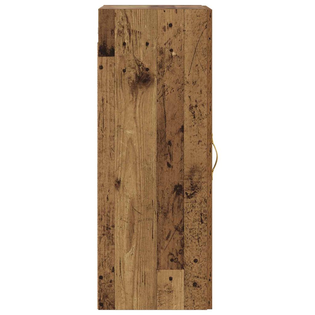 Wall Cabinet Reclaimed Wood 34.5 X 34 X 90 Cm Engineered Wood