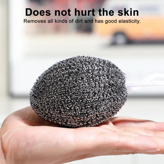 2/3Pcs Cleaning Balls Stainless Steel Pot Scrubber with Hanging Loop Design Kitchen Household Cleaning Brush