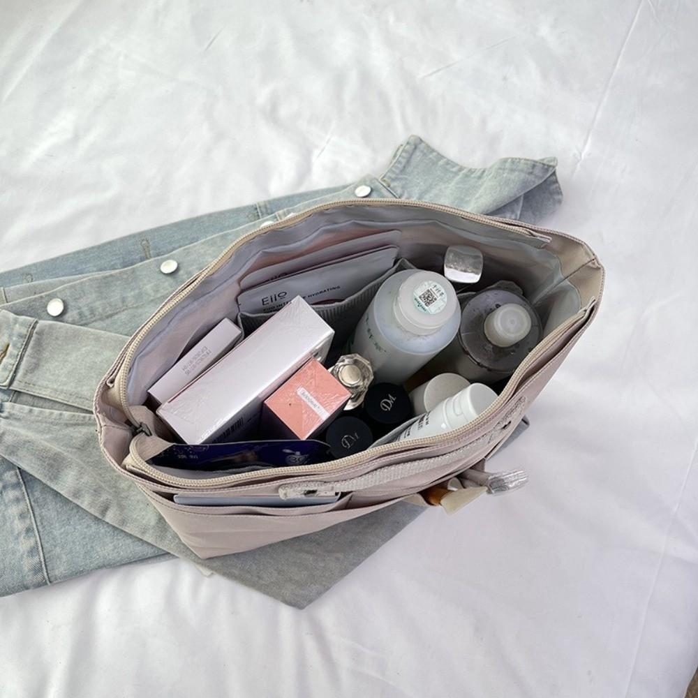 Organizzatore per Borsa a Mano in Nylon Grande Capacità Colore Unico Organizer per Borsa Tote Multi-Tasche Leggero Borsa per Cosmetici