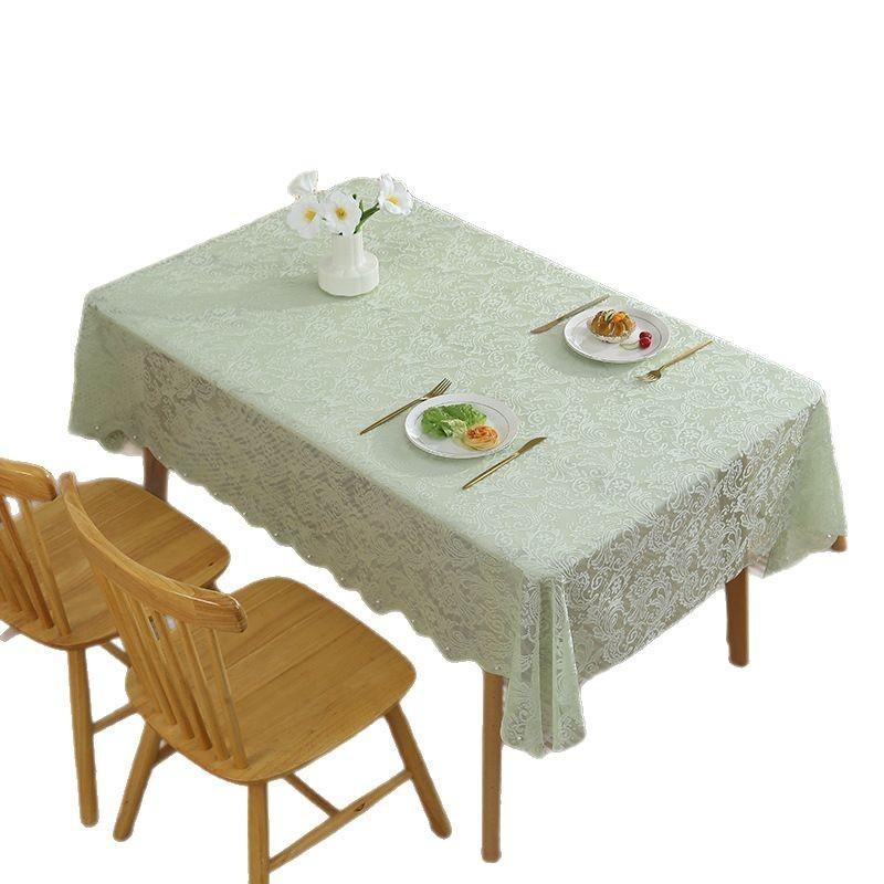 French Hollowed Out White Lace Tablecloth American Countryside Rectangular Dining Table Mat Photography Background Tablecloth