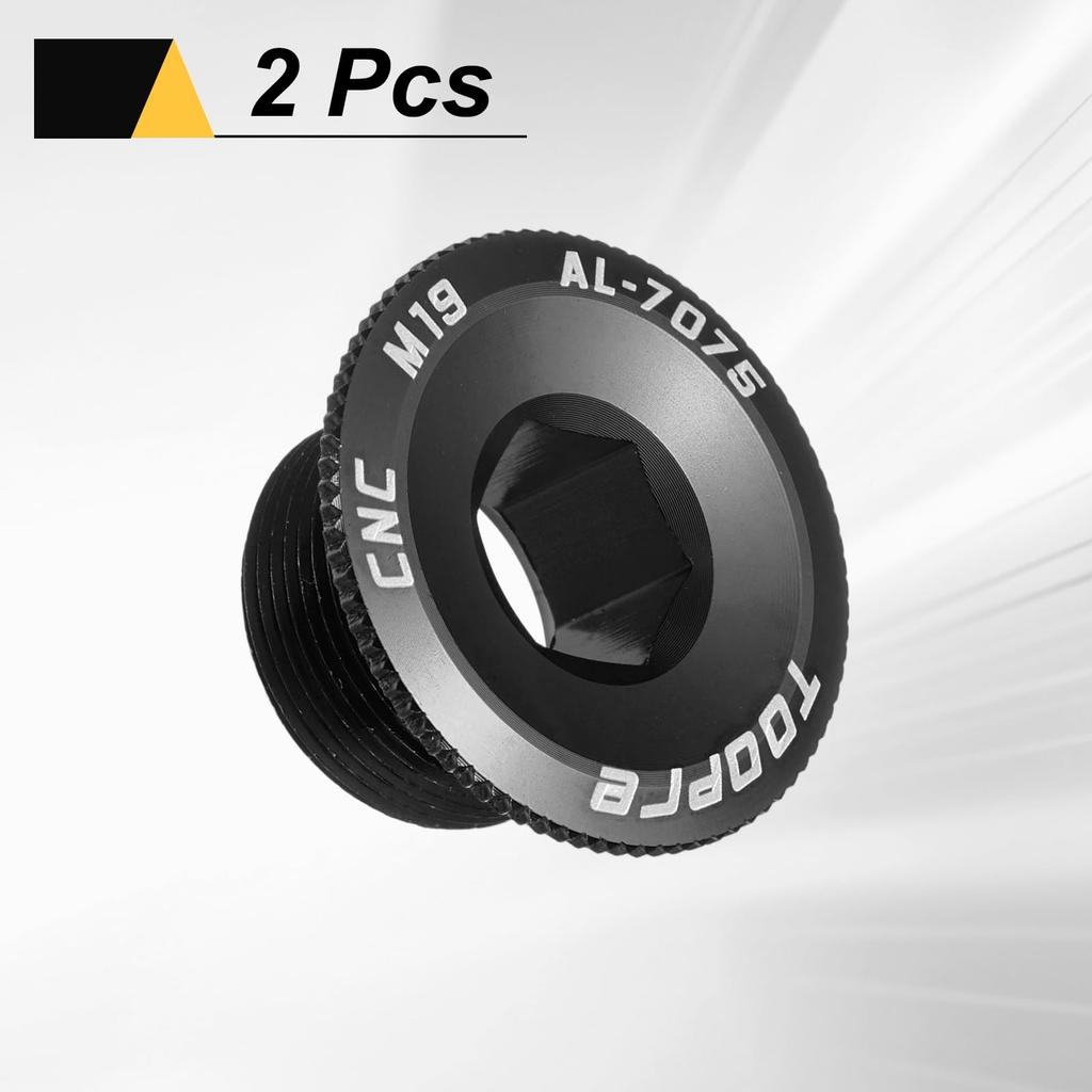 uxcell Set of 2 Bicycle Crank Cover Screw M19 Aluminum