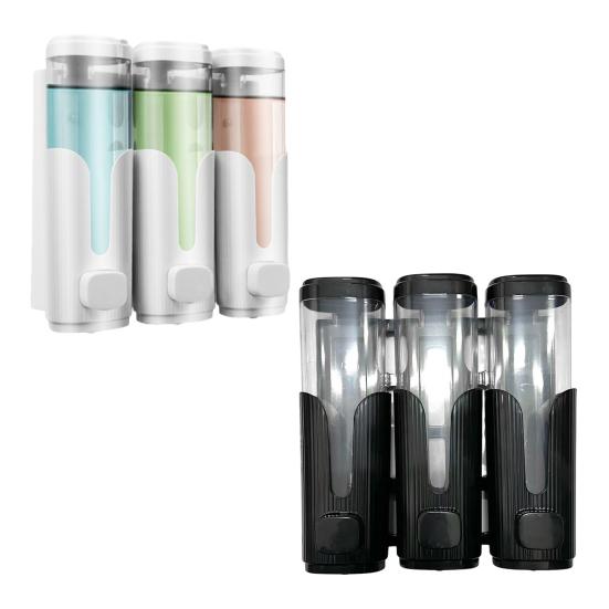 Dispensator Săpun Montat pe Perete Organizator Baie Șampon Balsam Gel de Duș Economisire Spațiu Pompa cu Buton Dispensator Lichid