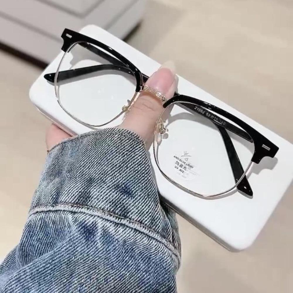 Fashion Unisex Korean Anti Radiation Classical Glasses for Women Men Metal Retro Eyeglass Fashion Unisex