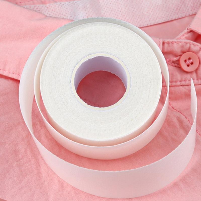 1 Roll Hat Sweat Liners Shirt Collar Sweat Protectors Non-Woven Fabric Self-Adhesive Invisible Breathable Sweat Pad