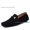 Men's Large Slip-on Cowhide Loafers - Lightweight Matte Leather Office Shoes