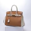 2021 Spring new trendy leather handbag top layer cowhide capacity one-shoulder crossbody hand-carried platinum bag