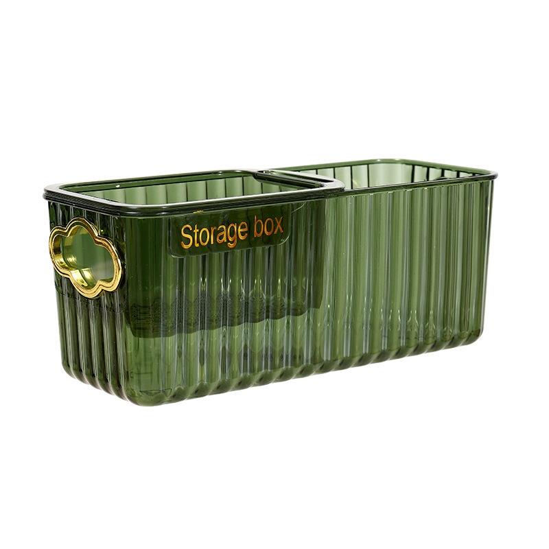 Zesílený Průhledný Úložný Box s Víkem Domácí Organizér na Stolní Desku Pult Zásobník na Svačiny Domácnost