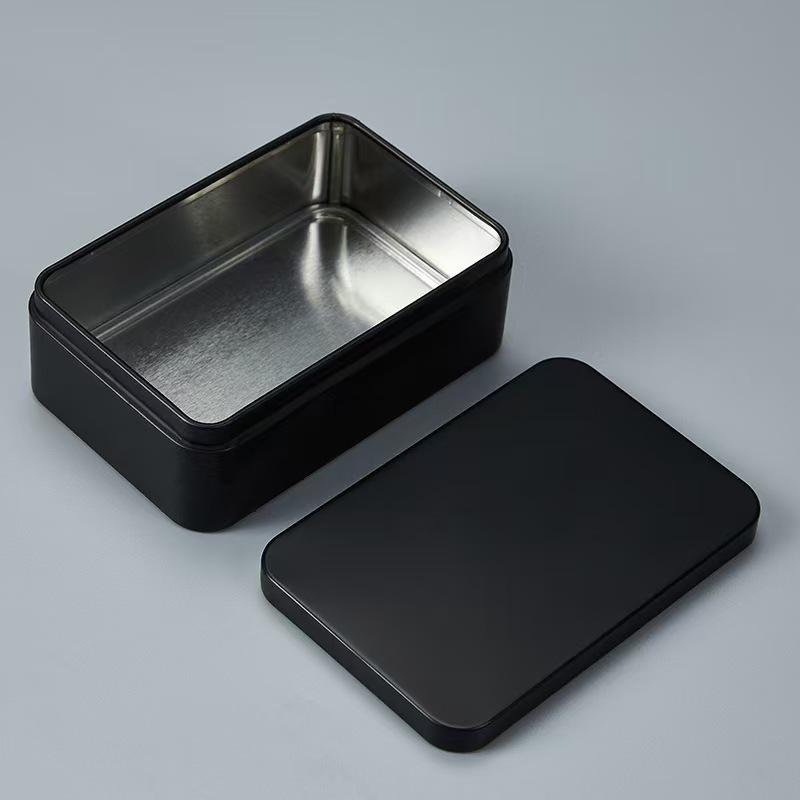 Мини-жестяная мыльница металлическая прямоугольная железная коробка маленькая квадратная коробка для хранения украшений красоты ногтей конфет монет таблеток чёрный 980₽