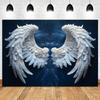 Angel Wings Background - Starry sky photography background prop polyester fabric wall decoration suitable for party scenes