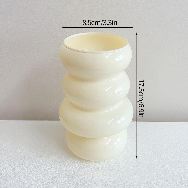 Vintage Glass Vase Chinese Style Hydroponic Flower Vase Caterpillar Shaped Creative Home Decor Living Room Ornaments Handicrafts