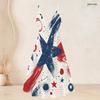 Women Plus Size Two Piece Set Short Sleeve Cardigan V Neck Strappy Star Printed Red Blue White Flared Dress