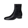 Women's Low-heeled Short Boots Autumn and Winter New Comfortable and Versatile Solid-color Thick-heeled Large-size Simple Short Boots