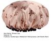 Women Waterproof Shower Cap Double Layer Bath Hair Hat with Elastic Band Reusable Moisture
