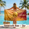 Custom Text Beach Towel, Soft Absorbent Swimming Multi-use TowelGalatasaray FC