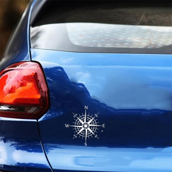 Fashion Compass Reflective PET Removable Sticker Decal Car Decoration