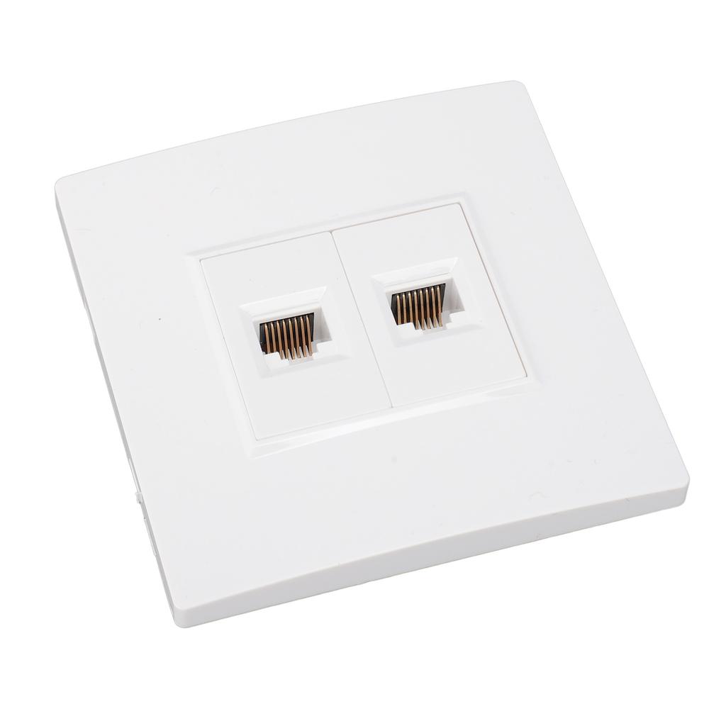 2 Port Cat 6 Ethernet Veggplate Avtakbar hunn- til hunn Ethernet Keystone-veggplate for Cat5