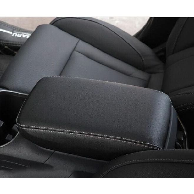 For Subaru Outback 2020-2023 Black Leather Middle Console Armrest Box Cover Trim