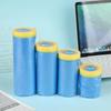 1Roll Pre-Taped Masking Film Blue Plastic Sheeting Automotive Washi Tape No Residue Painters Plastic Drop Cloth For Painting