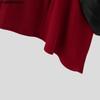 INCERUN Autumn Men's High Neck Long Sleeve PU Patchwork Irregular Casual T-shirts Undershirts