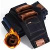 Jeans chauds pour hommes Jeans stretch d'hiver