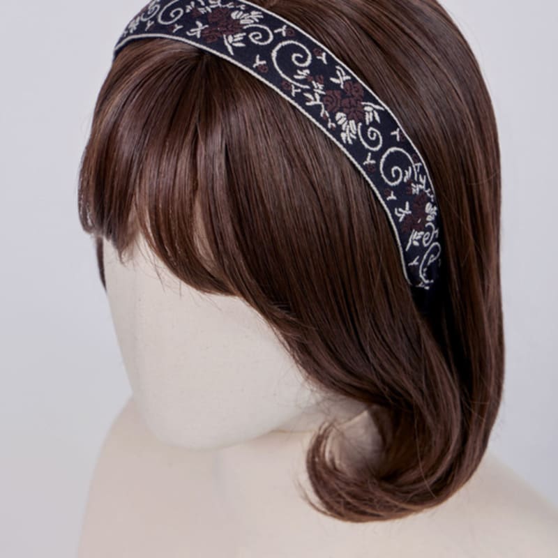 MAIA Vine Rose Headband P - Red Black