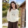 Betu Women's Faux Two-Piece Colorblock Embroidered Sweatshirt