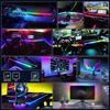Colorful RGB Led Interior Car Lights Strip Acrylic Ambient Lights Neon Dashboard Atmosphere Backlight with USB Music Sync Rhythm
