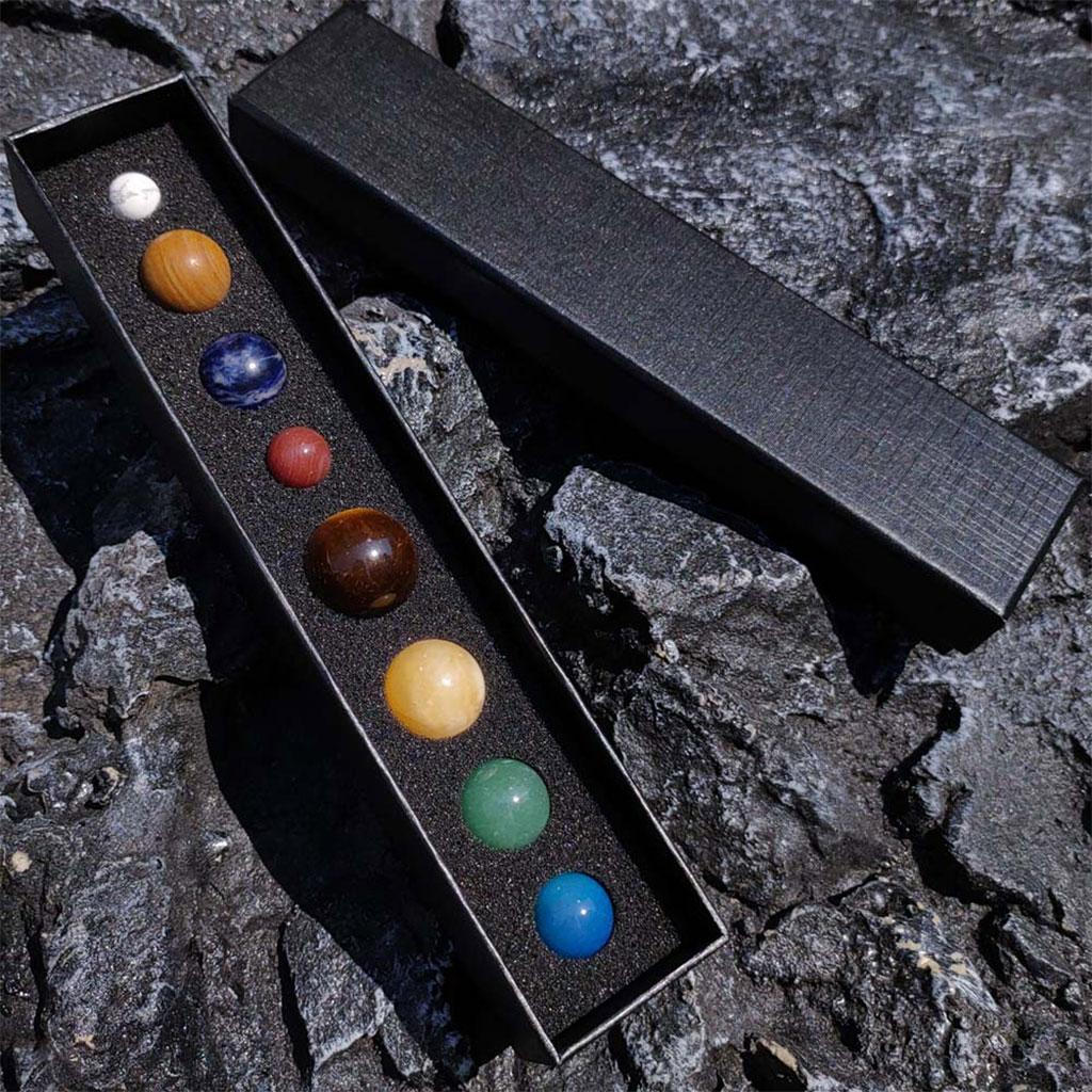 8 Planets Crystal Balls Teaching Props for Feng Shui Ornament Decoration